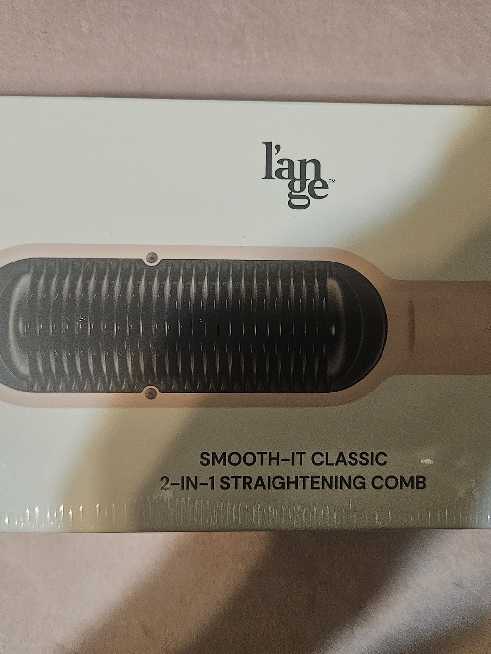 L'ange Smooth-It Classic 2-in-1 Straightening Comb - Rose Gold and Black